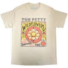 Tom Petty & The Heartbreakers, Tričko Wildflowers, Unisex, Natural