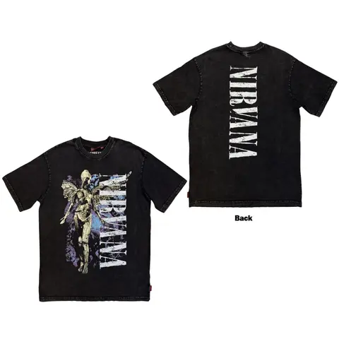 Unisex Unplugged T-Shirt: In Utero Angel Wash (Black) (Back Print)