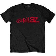 Gorillaz, Tričko Logo, Unisex, Čierna