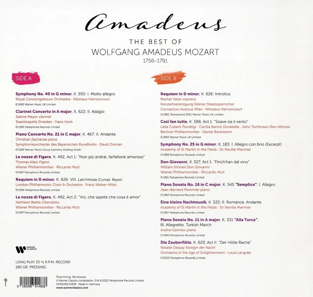 AMADEUS - THE BEST OF MOZART