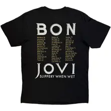 Unisex T-Shirt: Tour '87 Road Sign (Black) (Back Print) thumbnail