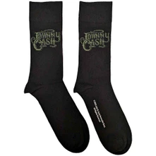 Johnny Cash, Ponožky Text Logo, Unisex, Čierna