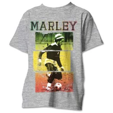 Bob Marley, Tričko Football Text, Unisex, Šedá