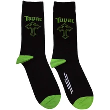 2Pac, Ponožky Green Cross, Unisex, Čierna