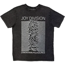Tričko Unisex Stone Wash T-Shirt: Unknown Pleasures (Charcoal Grey)