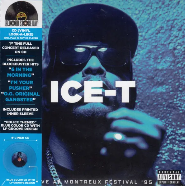 Ice-T – Live At Montreux Festival '95 ("Police Themed" Blue Color CD with LP Groove Design) (CD)