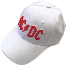 AC/DC, Šiltovka Red Logo, Unisex, Biela