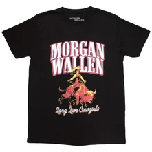 Morgan Wallen, Tričko Long Live Cowgirls, Unisex, Čierna