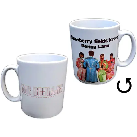 Unboxed Mug: Strawberry Fields/Penny Lane Pepper Band (White)