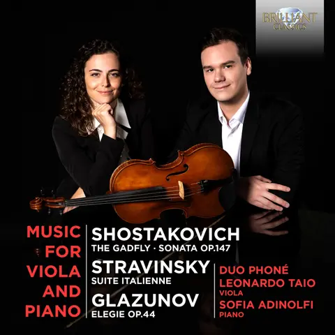 MUSIC FOR VIOLA AND PIANO BY SHOSTAKOVICH, STRAVINKSY, GLAZUNOV