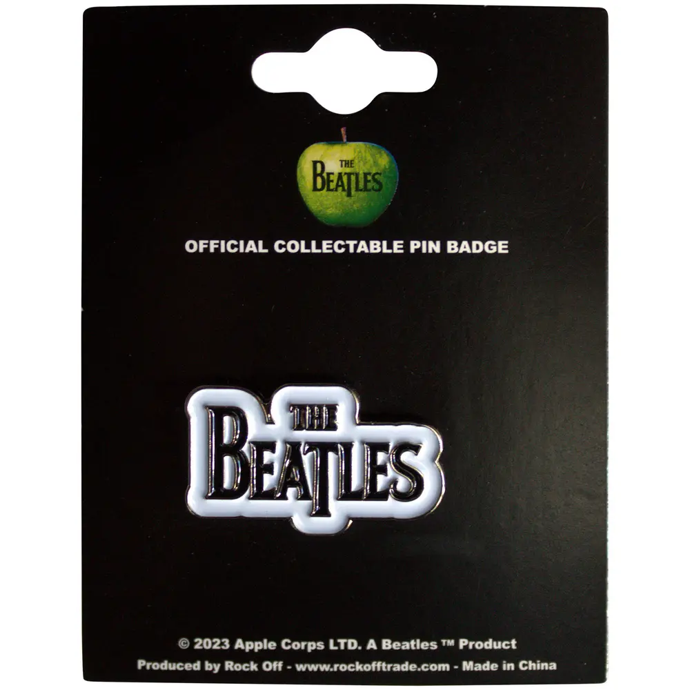 The Beatles – Drop T Logo (White on Black) (Odznak)