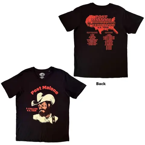 Unisex T-Shirt: U.S. Tour (Black) (Back Print)