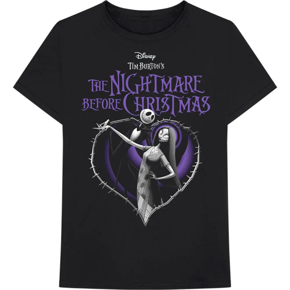 The Nightmare Before Christmas – Purple Heart (Negru) (Tricou)