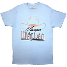 Morgan Wallen, Tričko Cowboy Hat, Unisex, Modrá