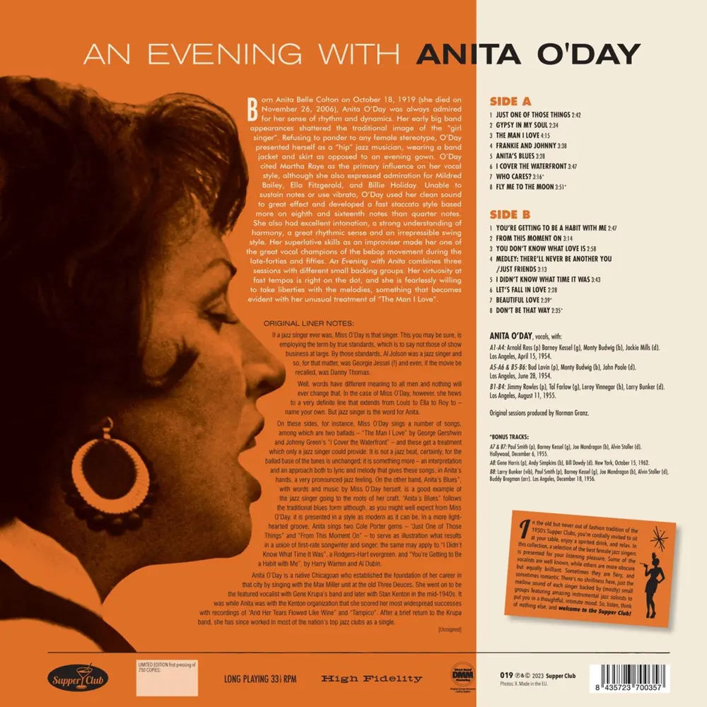 Anita O'Day – AN EVENING WITH ANITA (Vinyl)