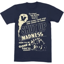 MADNESS, Tričko Shut Up, Unisex, Modrá