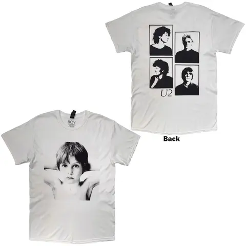 Unisex T-Shirt: Boy (White) (Back Print)