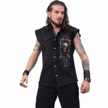 Unisex Worker Shirt: DOTD Bikers (Black) (Back Print) thumbnail