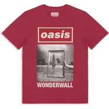 Oasis – Wonderwall Single Cover (Červená, Limited) (Tričko)