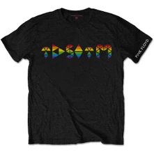 Pink Floyd, Tričko Dark Side Prism Initials, Unisex, Čierna