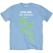 Sex Pistols, Tričko NMTB Drop Logo, Unisex, Modrá
