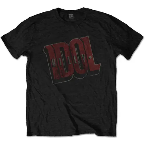 Billy Idol – Tričko Vintage Logo (Čierna), Unisex, Čierna