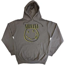 Nirvana, Mikina Inverse Smiley, Unisex, Šedá
