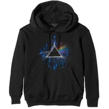 Pink Floyd, Mikina Dark Side of the Moon Blue Splatter, Unisex, Čierna