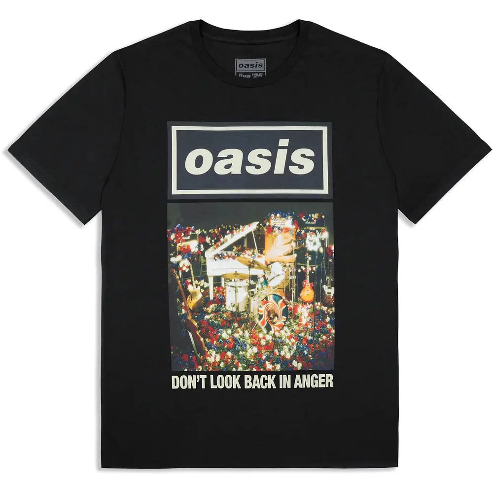 Unisex T-Shirt: Don't Look Back In Anger Single Cover (Black) (Ex-Tour)