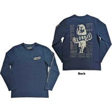 Blondie, Tričko s dlhým rukávom NYC '77, Unisex, Modrá