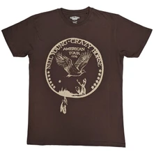 Neil Young, Tričko Tour '76 Seal, Unisex, Hnedá