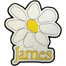 James, Magnetka Fridge Magnet: Yellow Logo White Daisy (Yellow), Žltá