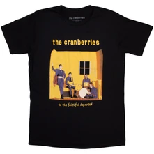 The Cranberries, Tričko Faithfully Departed Cover, Unisex, Čierna