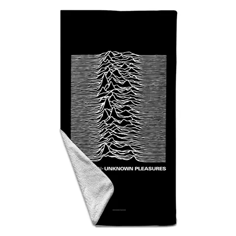Beach Towel: Unknown Pleasures Black (Multicolour)