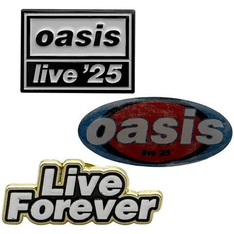Oasis – Odznak Live '25 Logo's (Multi-color, Pin Badge Set, Limited), Unisex, Multi-color