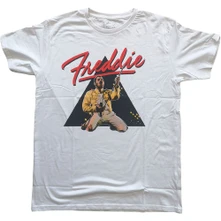 Freddie Mercury, Tričko Triangle, Unisex, Biela
