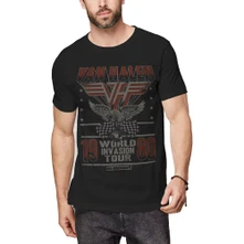 Van Halen, Tričko Invasion Tour '80, Unisex, Čierna