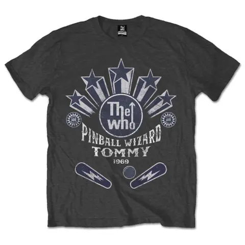 The Who – Tričko Pinball Wizard Flippers (Šedá), Unisex, Šedá