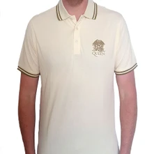 Queen, Polokošeľa Crest Logo, Unisex, Natural