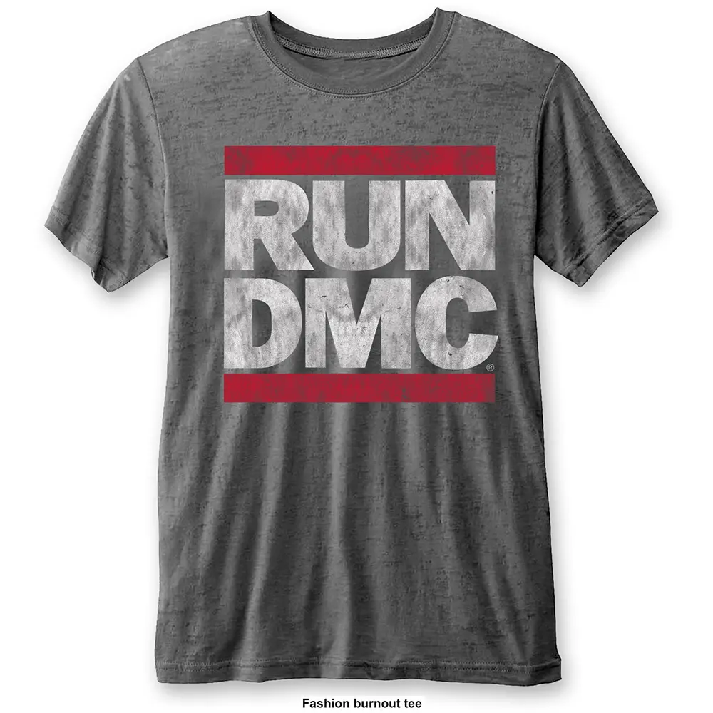 Run-DMC – DMC Logo (Šedá, Burnout T-Shirt) (Tričko)