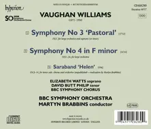 VAUGHAN WILLIAMS: SYMPHONY NO 3 'PASTORAL' & SYMPHONY NO 4 thumbnail