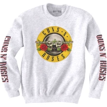 Guns N’ Roses, Crewneck Classic Text & Logos, Unisex, Biela