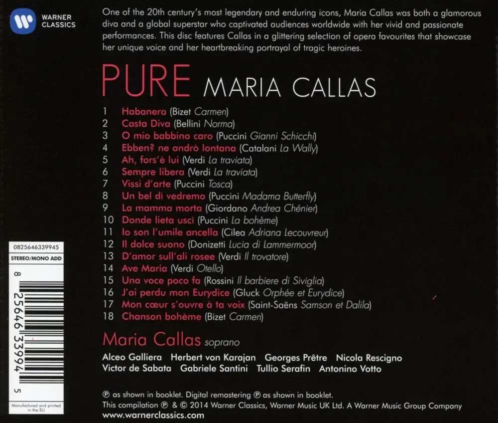 Pure Maria Callas (CD)