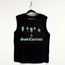 Good Charlotte, Tielko Generation Rx Skull Faces, Unisex, Čierna