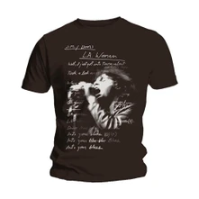 The Doors, Tričko LA Woman Lyrics, Unisex, Čierna