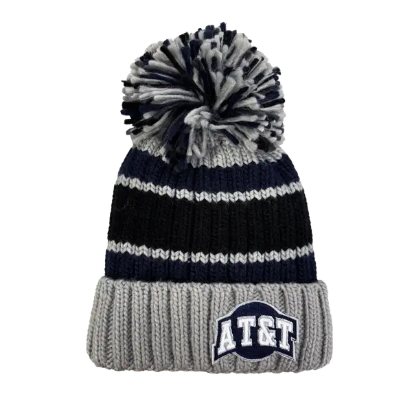 (WE ARE) TEAM AT&T – Beanie Pom Pom beanie, Unisex, Blue/Grey