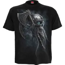 Unisex T-Shirt: Viking Rampage (Black) (Back Print) thumbnail