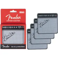 Fender, Doplnok Leather Coaster Set: Amplifiers (Multicolour) (Premium), Multicolor