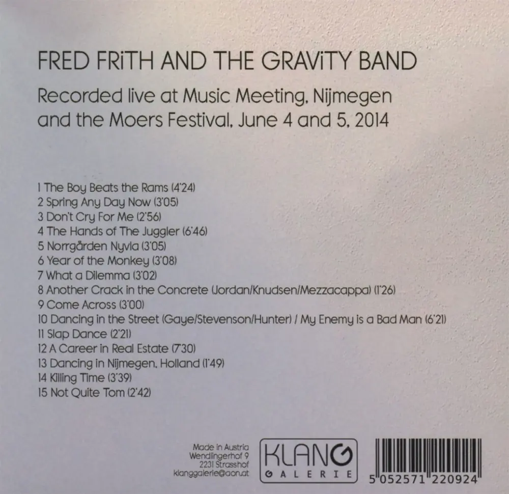 FRED FRITH & GRAVI...