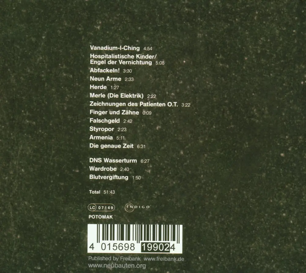 EINSTURZENDE NEUBAUTEN - ZEICHNUNGEN DES PATIENTEN O.T.